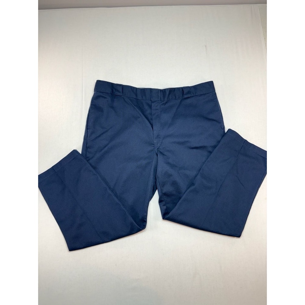 Dickies 874 Original Fit Flex Work Pants Navy Blue 44x30 Mens Straight Leg